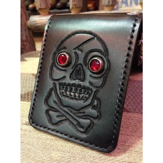 WEIRDO ウィアード スカルデザイン 二つ折り財布 WALLET WEIRDO ウィアード No.040 - SHORT WALLET SKULL [BLK] : Magic