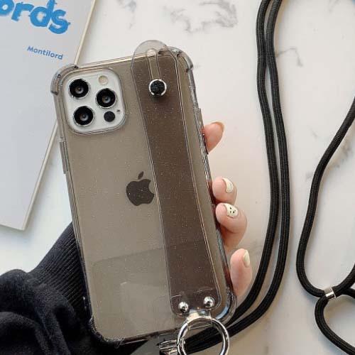 iPhoneクリアベルト付きショルダーストラップアイフォンケース