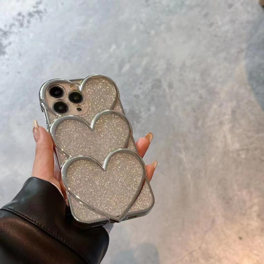 シルバー色iPhone11Max用ハートマークスマホケース　未使用　即購入OK◎ シルバー色iPhone11Max用ハートマークスマホケース 未使用 即