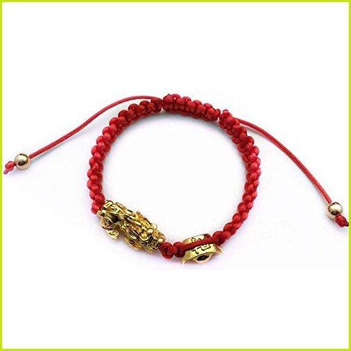 国産 Vanski 風水 最高の赤い紐ブレスレット 金色のpi Xiu Piヤオが富と幸運のお守りブレスレット 並行輸入品 史上最も激安 Www Lequotidien Mr