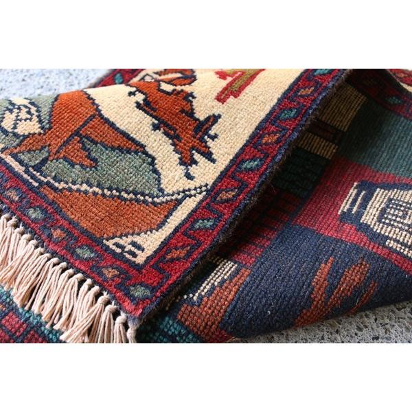 War Rug ウォーラグ ツインタワー柄 76×60cm アフガニスタン産