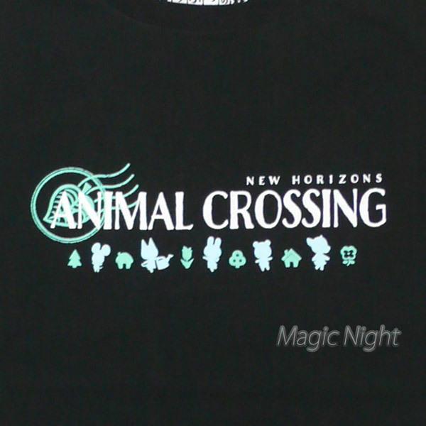 どうぶつの森Tシャツ ロゴ ブラック 黒 Tシャツ あつまれどうぶつの森