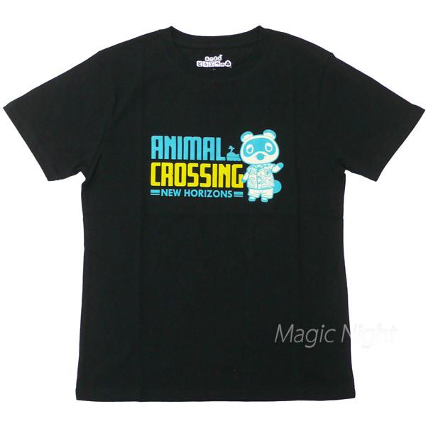 どうぶつの森Tシャツ たぬきち ブラック 黒 Tシャツ あつまれどうぶつ