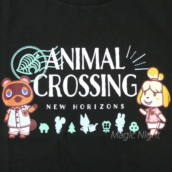 どうぶつの森Tシャツ ロゴ KIDS ブラック 黒 Tシャツ あつまれどうぶつ