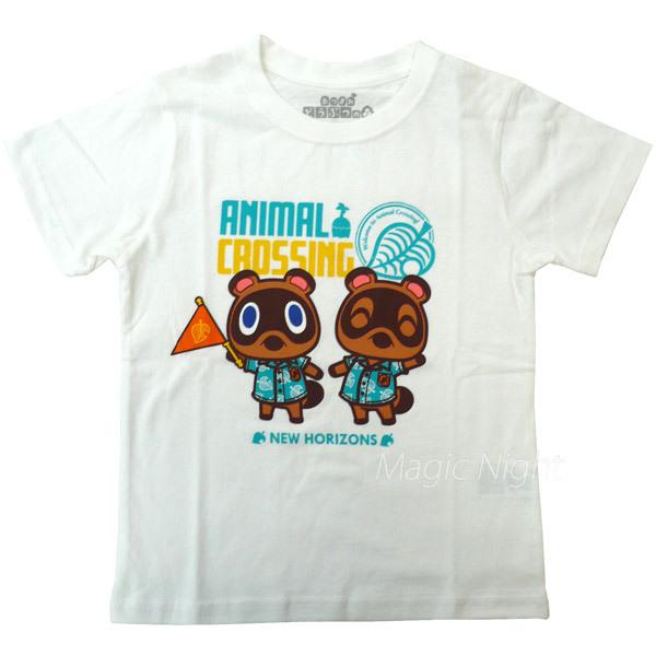 どうぶつの森Tシャツ つぶきち＆まめきち KIDS ホワイト 白 Tシャツ