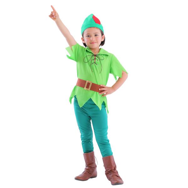 ファンタジーボーイ キッズ 子供用 ピーターパン ハロウィン 仮装 コスプレ 衣装 グリーン 男の子 子供用 | 