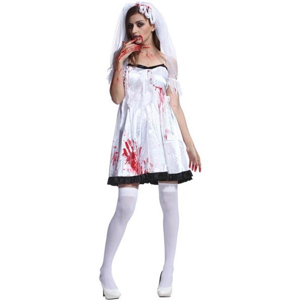 スプラッターブライド ホラー ゾンビ コスプレ 血のり付き