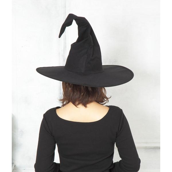 クラシカルウィッチ帽 ウィッチハット 魔女帽子 ハロウィン 大人用 黒