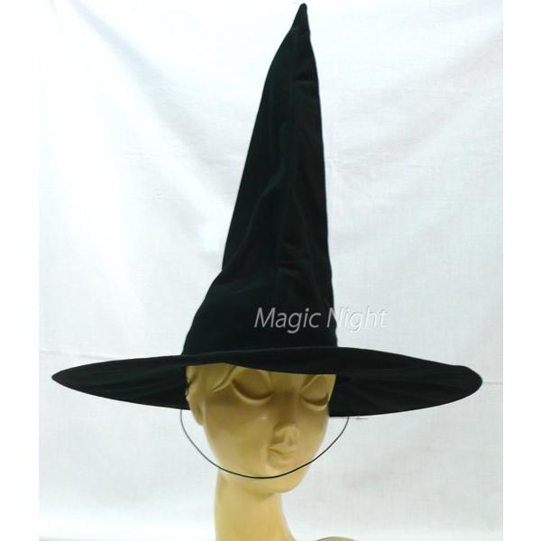 クラシカルウィッチ帽 ウィッチハット 魔女帽子 ハロウィン 大人用 黒