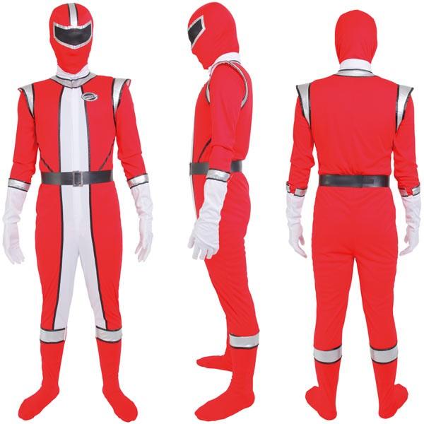 宴会戦隊コスレンジャー 赤 コスチューム 戦隊ヒーロー 全身タイツ
