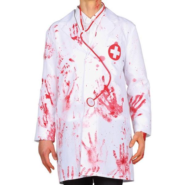 スプラッタードクター ホラー ゾンビ コスプレ 血のり付き 白衣