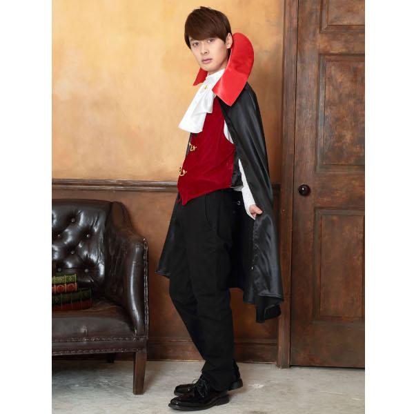 クールヴァンパイア 吸血鬼 ドラキュラ コスプレ ハロウィン 仮装 コスプレ 衣装 ブラック レッド 男性用 |  | 03