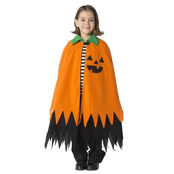 ハロウィンパンプキンマント キッズ ボタン 子供用 かぼちゃ オレンジ マント ケープ |  | 02