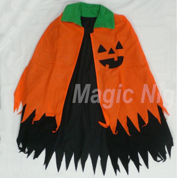 ハロウィンパンプキンマント キッズ ボタン 子供用 かぼちゃ オレンジ マント ケープ |  | 07