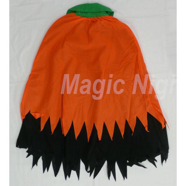 ハロウィンパンプキンマント キッズ ボタン 子供用 かぼちゃ オレンジ マント ケープ |  | 08
