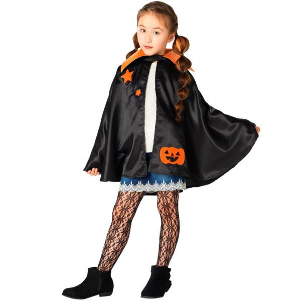 ハロウィンスターマント キッズ ボタン ケープ 黒 ブラック 子供用 |  | 02
