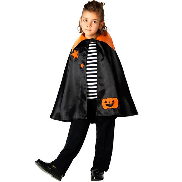 ハロウィンスターマント キッズ ボタン ケープ 黒 ブラック 子供用 |  | 03