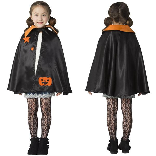 ハロウィンスターマント キッズ ボタン ケープ 黒 ブラック 子供用 |  | 04