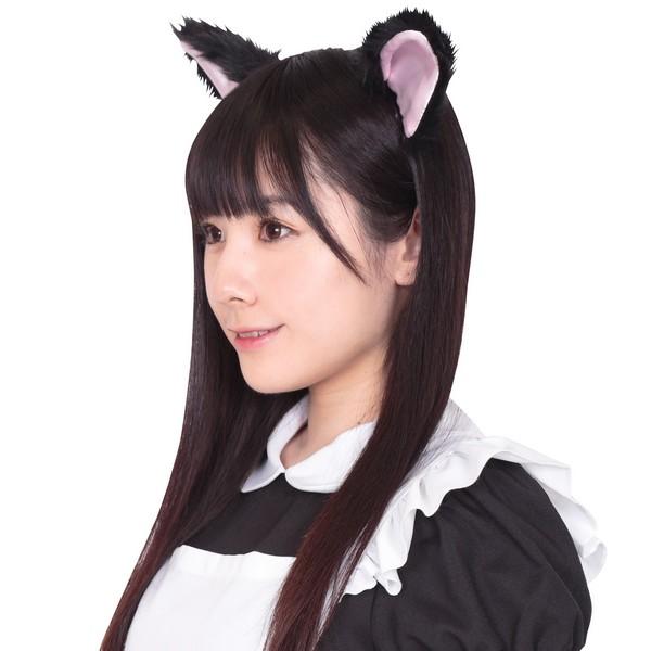 けもみみピン 黒ねこ ヘアピン 付け耳 アクセサリー 黒猫 くろねこ 猫耳 ねこみみ｜magicnight｜03