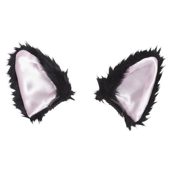 けもみみピン 黒ねこ ヘアピン ブラックキャット 付け耳 アクセサリー