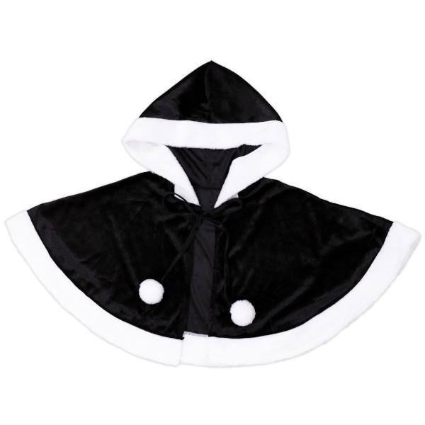カラフルケープ ブラック サンタクロース サンタ クリスマス コスプレ 衣装 黒 くろ フード付きケープ マント ローブ Christmas |  | 01