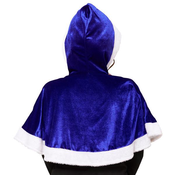 カラフルケープ ブルー 青 あお フード付きケープ マント ローブ Christmas クリスマス サンタクロース サンタ |  | 02
