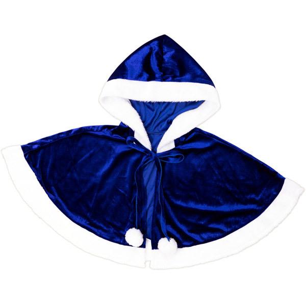 カラフルケープ ブルー 青 あお フード付きケープ マント ローブ Christmas クリスマス サンタクロース サンタ |  | 04