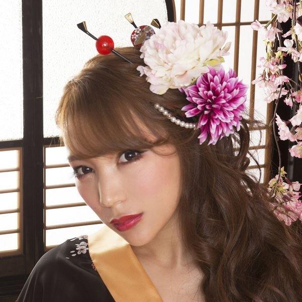 玉かんざし 紅 和風 簪 和装 髪飾り 一本挿し ヘアアクセサリー 花鳥風月 みやびすがた |  | 02