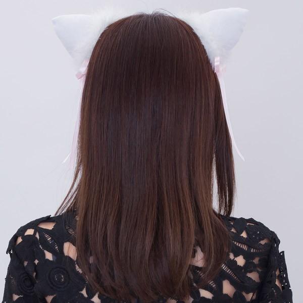 キャットキャットピン ホワイト ヘアピン キャット 付け耳 猫耳ピン 白