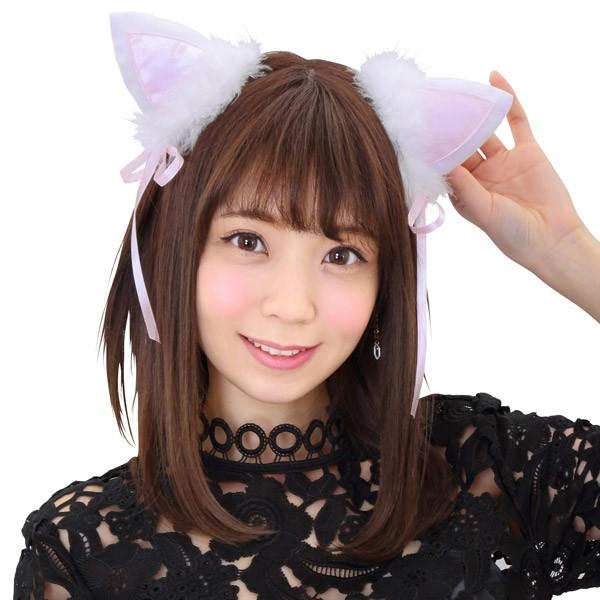 キャットキャットピン ホワイト ヘアピン キャット 付け耳 猫耳ピン 白