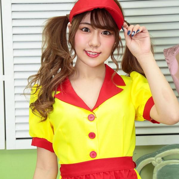 イエローウェイトレス 大人用 ハロウィン コスプレ メイド ミニ イエローウェイトレス 大人用 ハロウィン コスプレ メイド ミニ