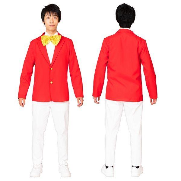司会者 赤 コスプレ 衣装 レッド ジャケット 蝶ネクタイ MENコス