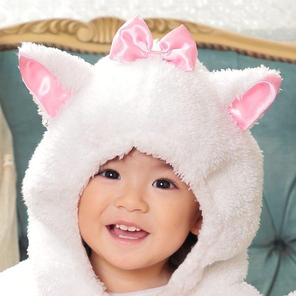 奉仕品 マシュマロホワイトキャット ベビー ネコ 着ぐるみ ハロウィン