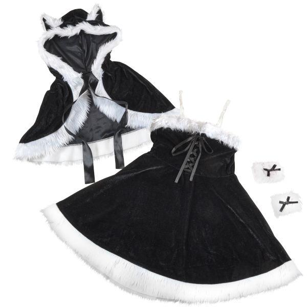 ミミノエル ねこケープサンタ ブラック サンタ コスプレ 衣装 クリスマス コスチューム レディース |  | 02