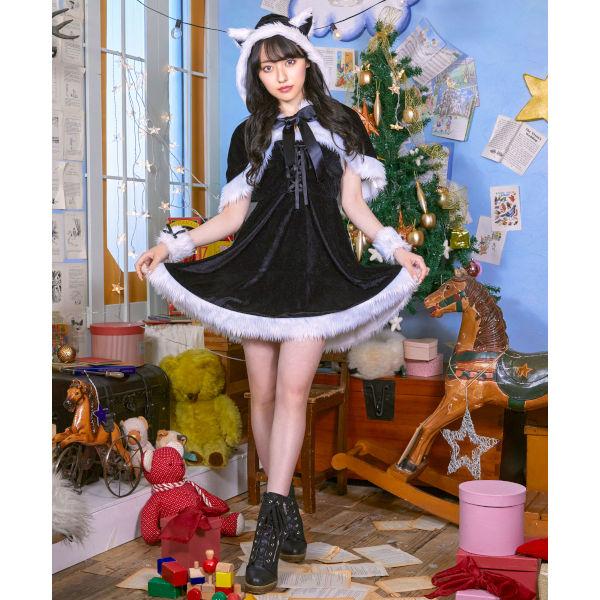 ミミノエル ねこケープサンタ ブラック サンタ コスプレ 衣装 クリスマス コスチューム レディース |  | 03