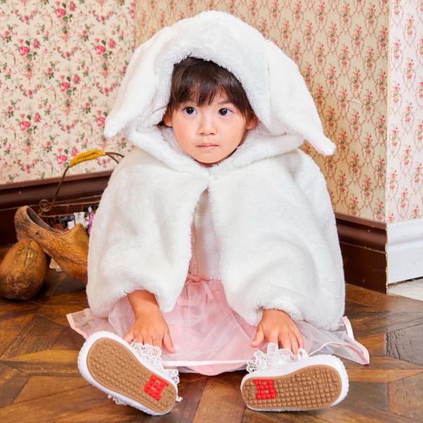 奉仕品 もこもこうさちゃんケープ ベビー うさぎ ウサギ 動物 着ぐるみ
