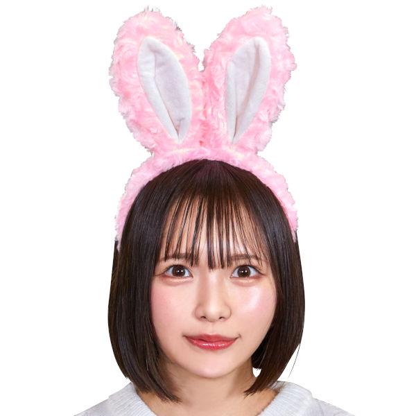 うさぎカチューシャ ピンク うさみみカチューシャ 子供 大人 ウサギ もこもこ カチューシャ | 