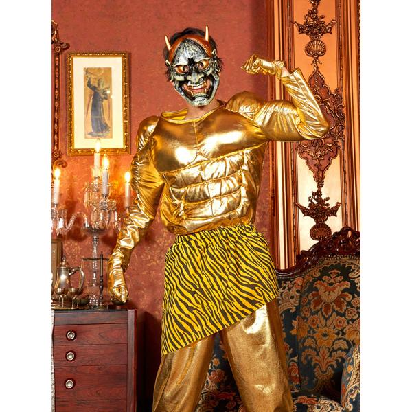 プレミアムゴールデン鬼 金鬼 コスプレ コスチューム 怖い 恐怖 鬼マスク付き 仮装 衣装 |  | 02