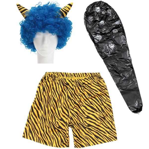 青鬼参上 筋肉シャツ付き 節分 鬼 衣装 かつら トップス 鬼のパンツ 棍棒 4点セット |  | 03