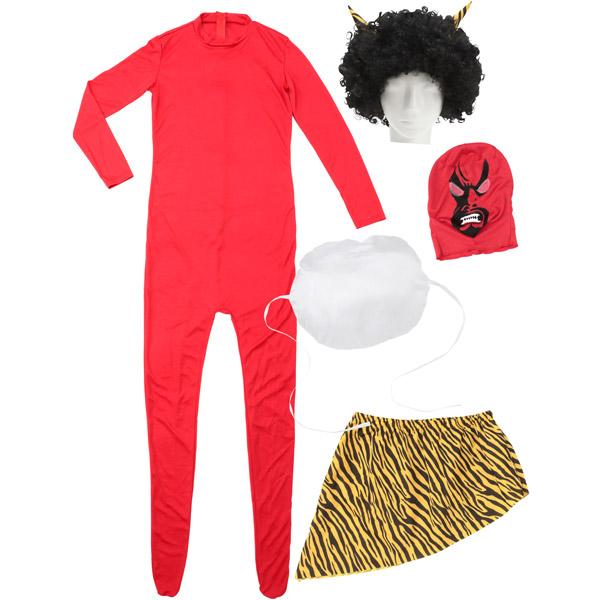 太った鬼さん 節分 鬼 衣装 仮装 コスプレ 赤鬼 全身タイツ コスチューム メンズ 男性 大人用 |  | 02