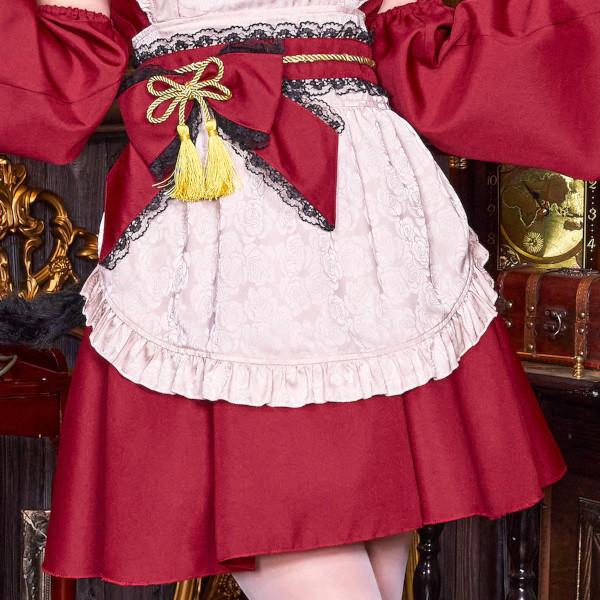 ハイカラニズム ネコメイド メイド服 黒猫 コスプレ 衣装 ハロウィン 仮装 赤 女性用 |  | 07