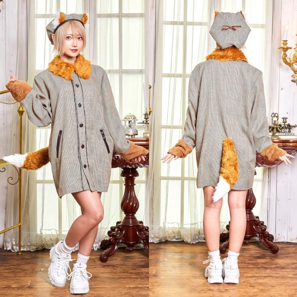 ファングル きつね探偵シャツ 男女兼用 狐 キツネ コスプレ 衣装 ハロウィン 仮装 大人用 |  | 03