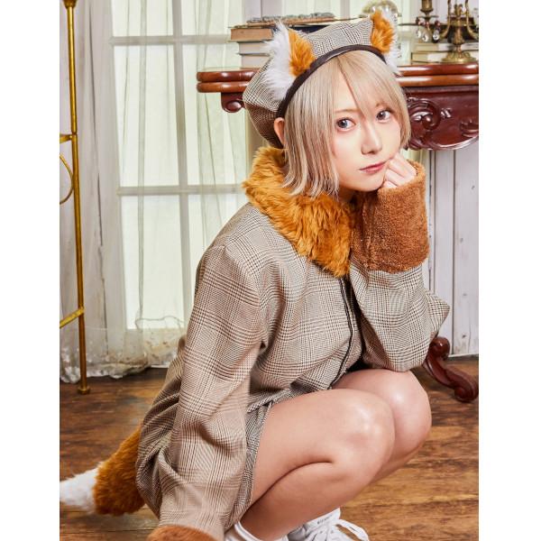 ファングル きつね探偵シャツ 男女兼用 狐 キツネ コスプレ 衣装 ハロウィン 仮装 大人用 |  | 09
