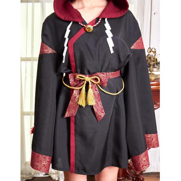 ファングル 稲荷様パーカー 男女兼用 白狐 キツネ お稲荷さん コスプレ 衣装 ハロウィン 仮装 黒 大人用 |  | 05