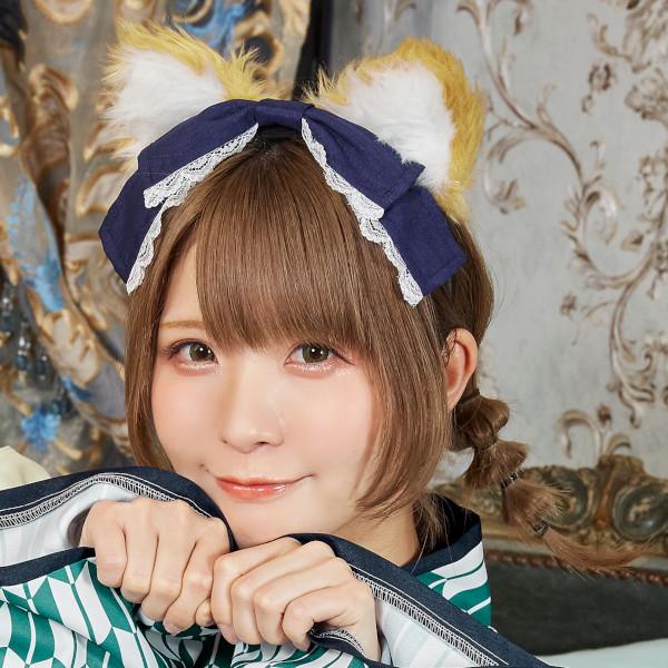 マイフェイヴ 茉夏 イヌ派 ハイカラメイド メイド服 犬 コスプレ 衣装 ハロウィン 仮装 矢羽柄 青緑色 女性用 |  | 05