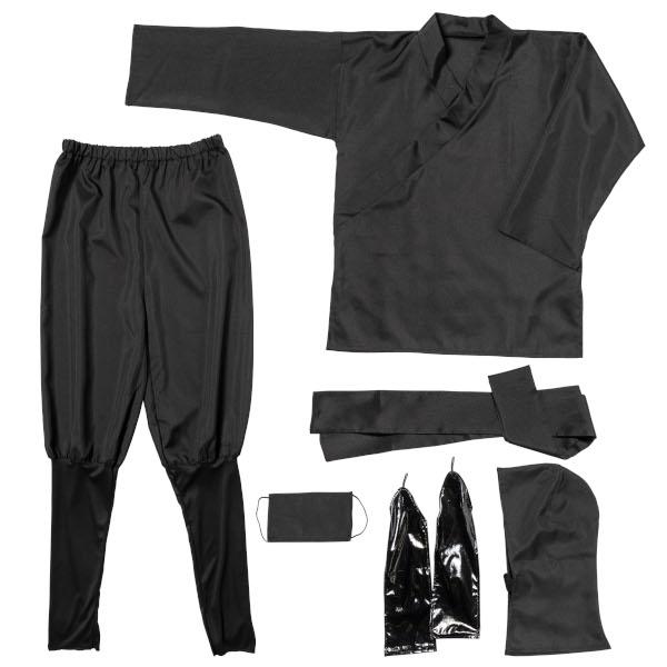 黒忍者 大人用 忍者 ニンジャ ハロウィン 仮装 コスプレ 衣装 MENコス ブラック 男性 女性 男女兼用 |  | 01