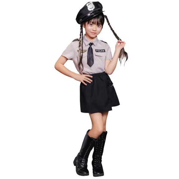 グレイポリススカート キッズ 警察官 警官 コスプレ 仮装 ハロウィン