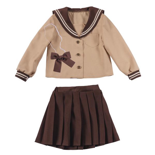 ブラウンセーラー キッズ 制服 セーラー服 コスプレ 仮装 ハロウィン バレンタイン 衣装 ベージュ 茶色 女の子 子供用 |  | 01