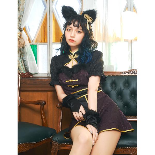シノワポネ ネコ チャイナ服 チャイナドレス ねこ キャット コスプレ