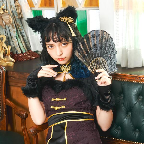 シノワポネ ネコ チャイナ服 チャイナドレス ねこ キャット コスプレ